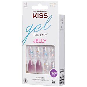 KISS Gel Fantasy Jelly Medium Length Nails - Smokey Jelly